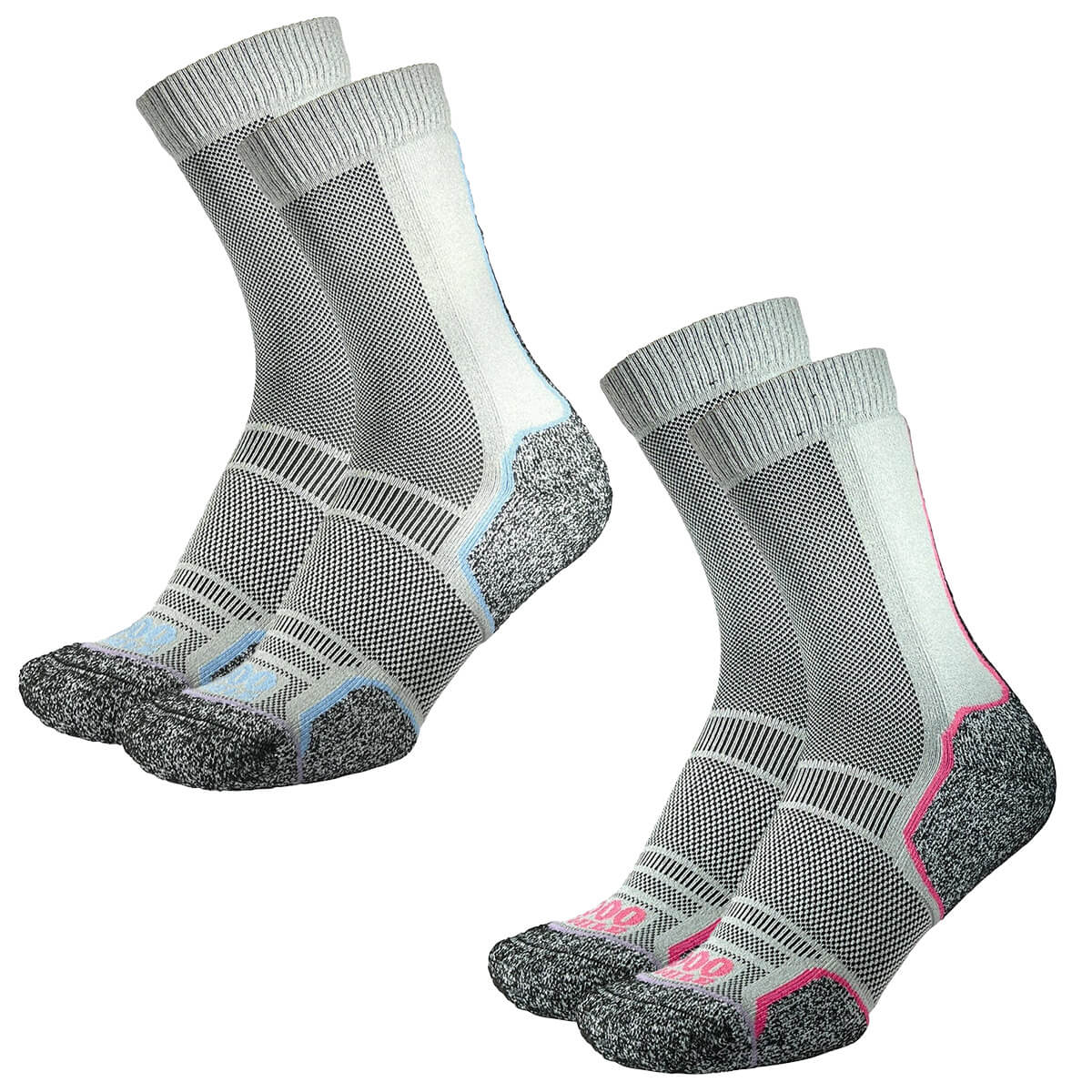 1000 Mile Trek Repreve Single Layer Twin Pack Socks - Image 3