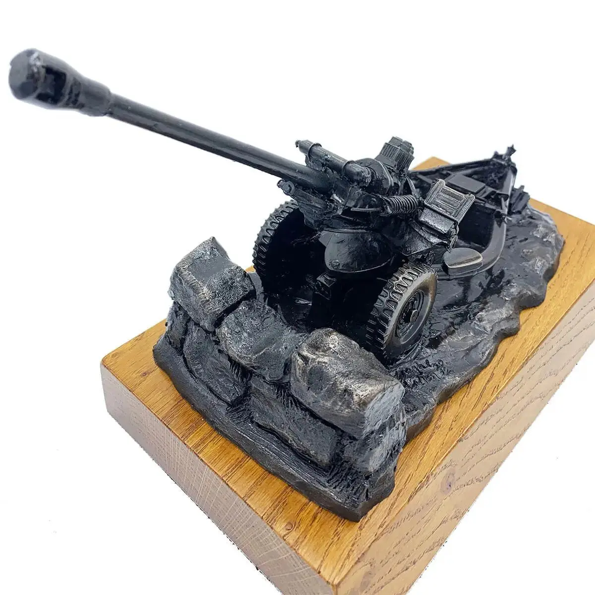 105mm Light Gun Bronze Resin Statue - Image 5