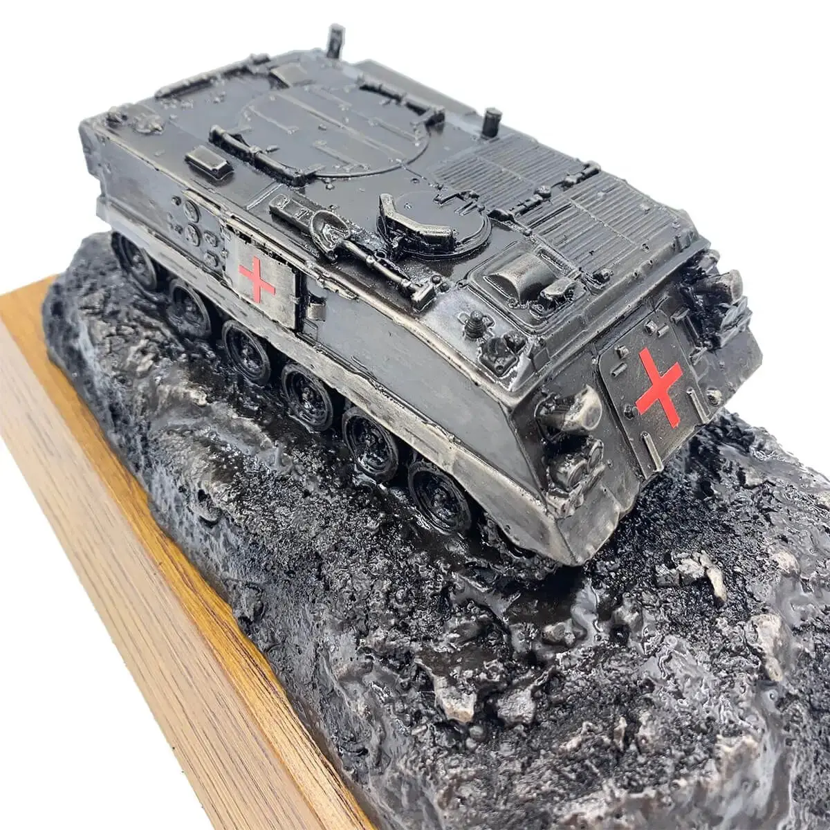 432 Ambulance Personnel Carrier Bronze Resin Statue - Image 5