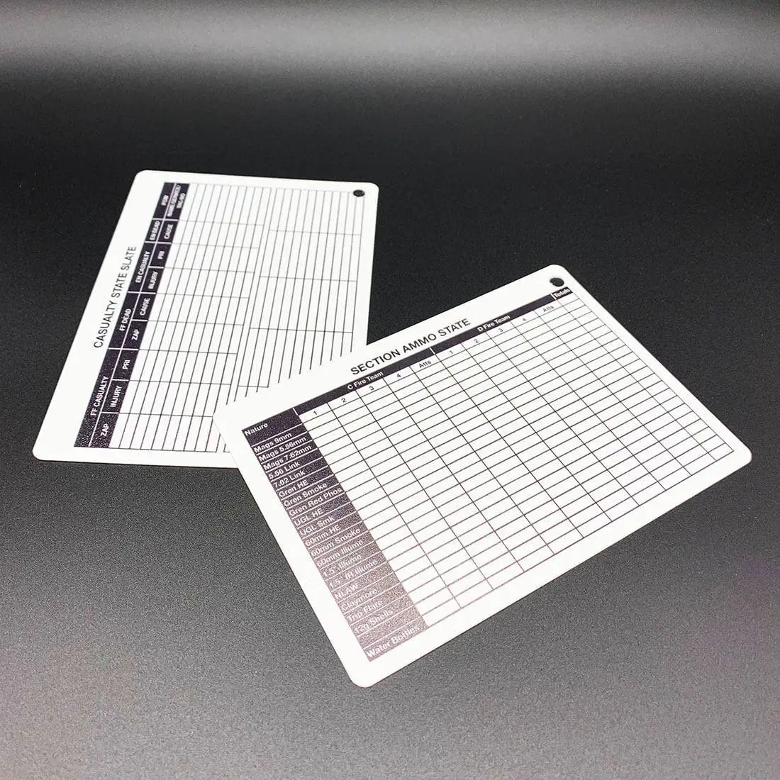 A6 Double Sided Section Ammo-Casualty Slate Battle Card - Image 4