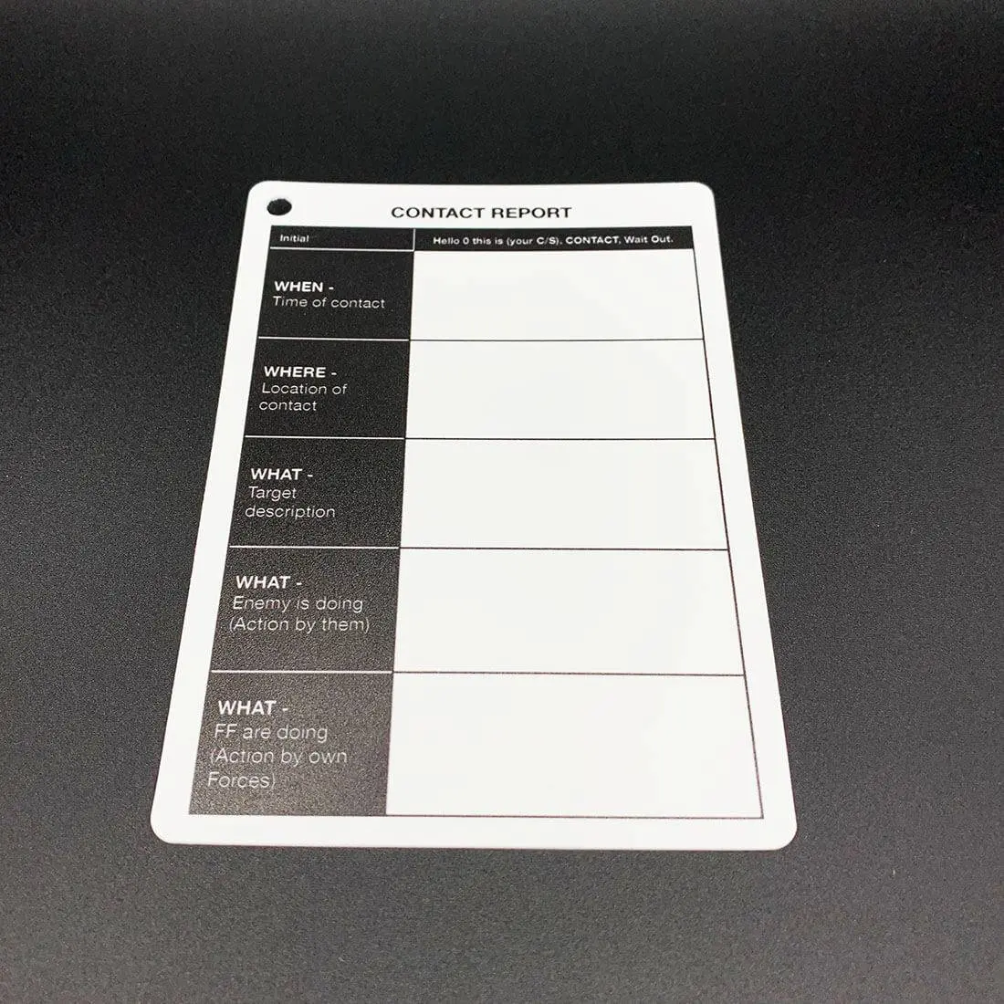 A6 Single Sided Contact Report Battle Card - Image 3