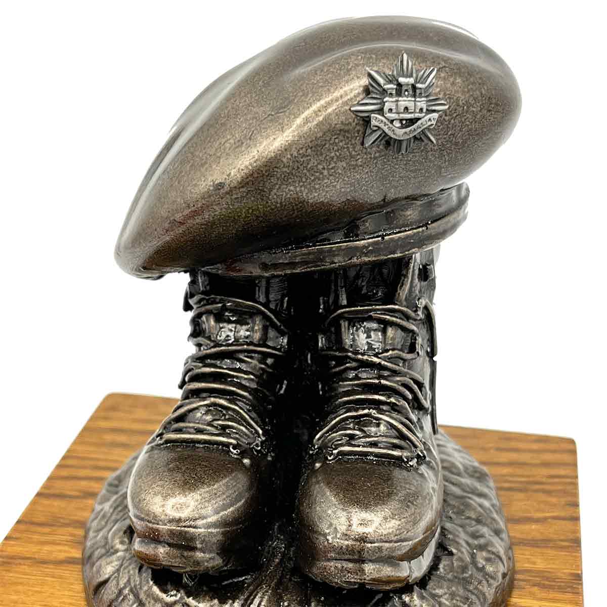 Beret and Boots Bronze Resin Statue on Oak Base - Updated Design - Image 31
