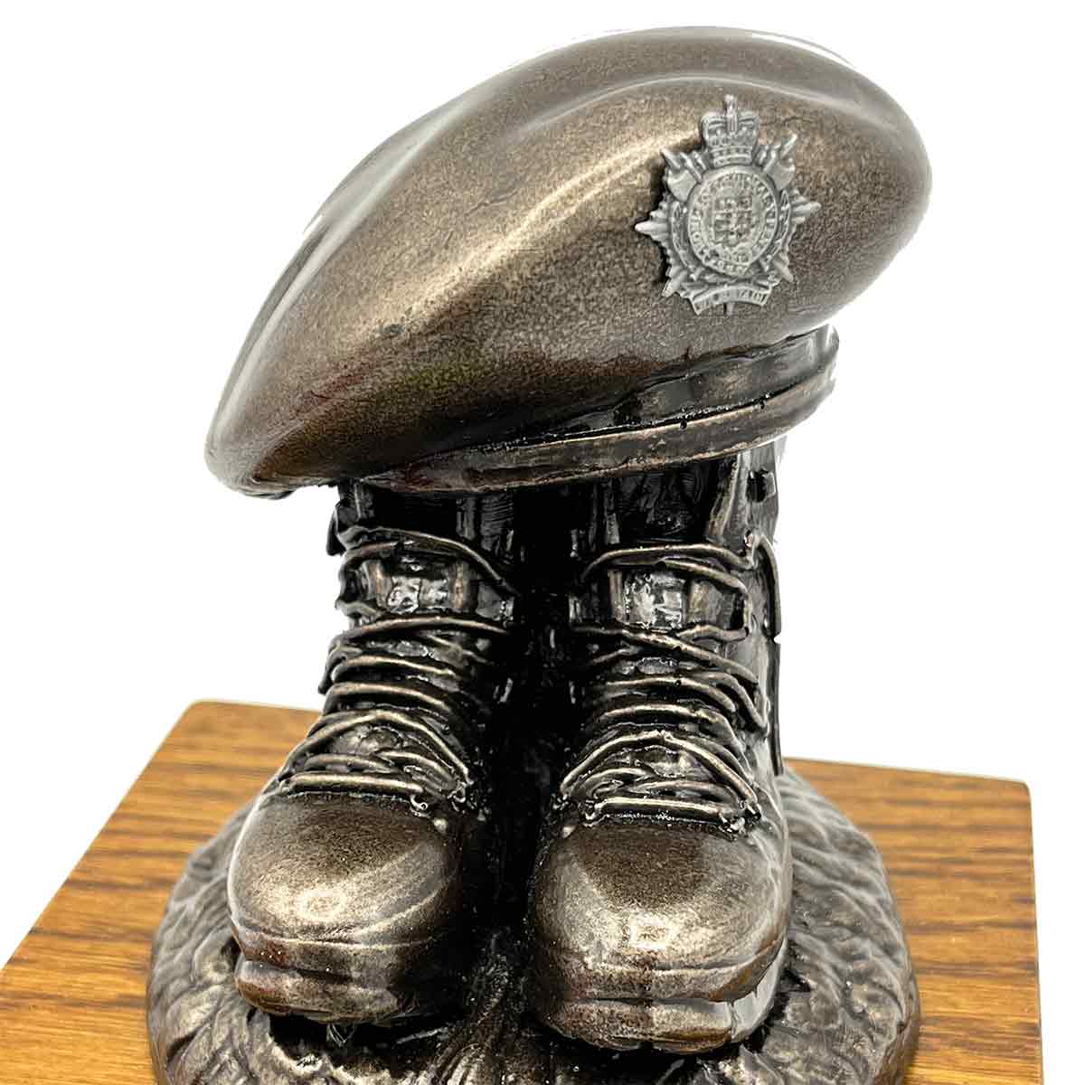Beret and Boots Bronze Resin Statue on Oak Base - Updated Design - Image 32