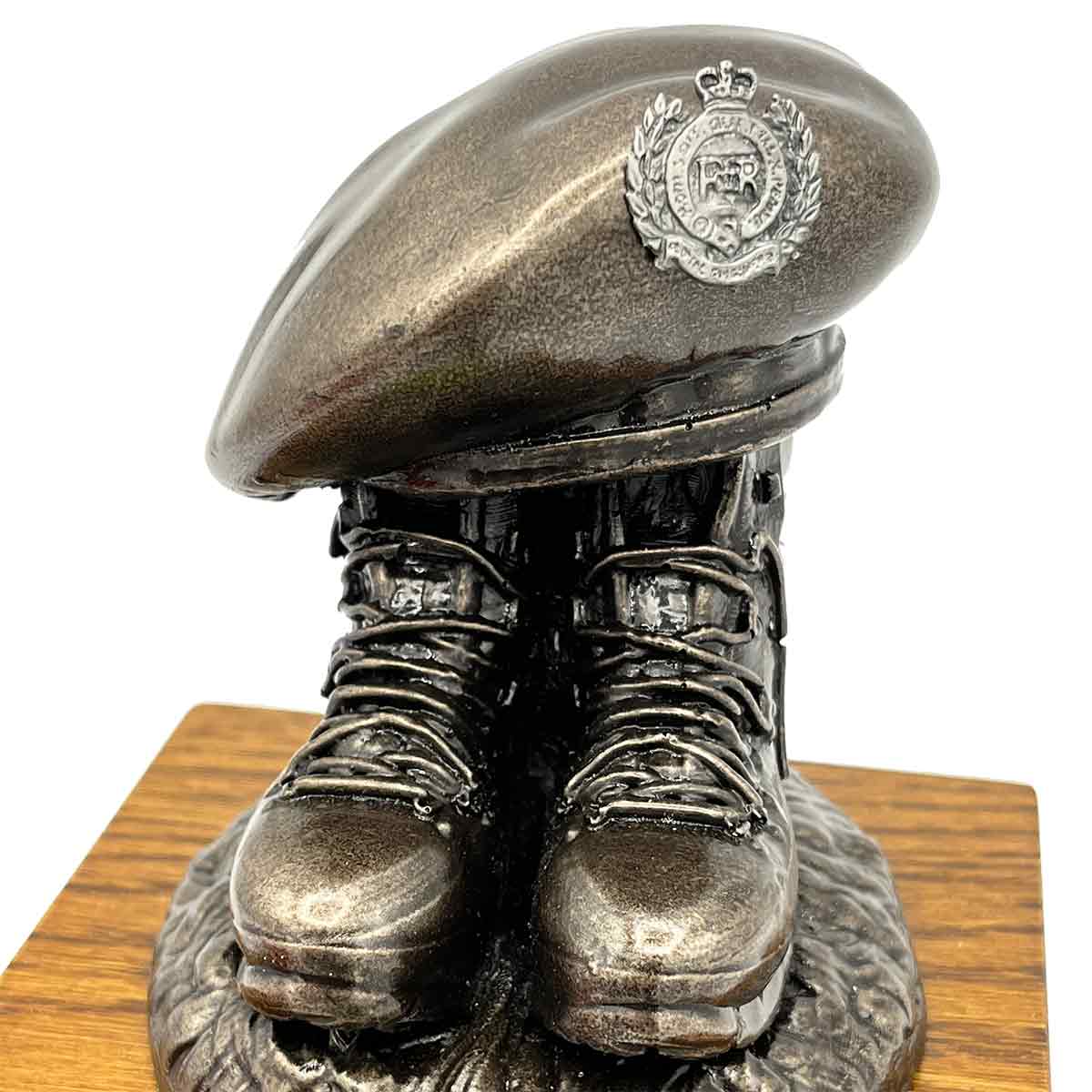 Beret and Boots Bronze Resin Statue on Oak Base - Updated Design - Image 33