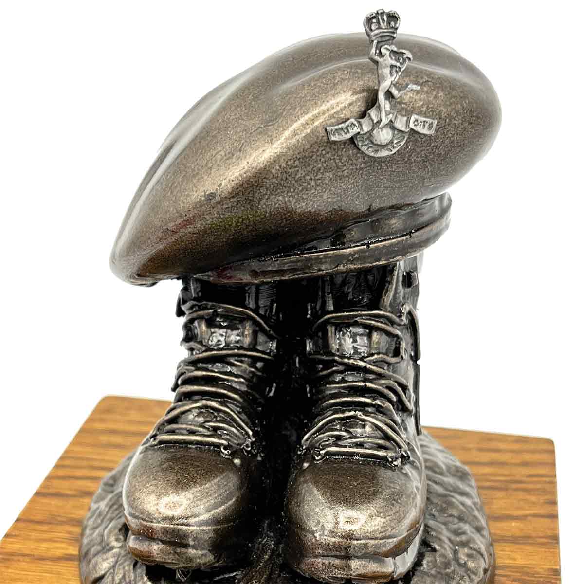 Beret and Boots Bronze Resin Statue on Oak Base - Updated Design - Image 34