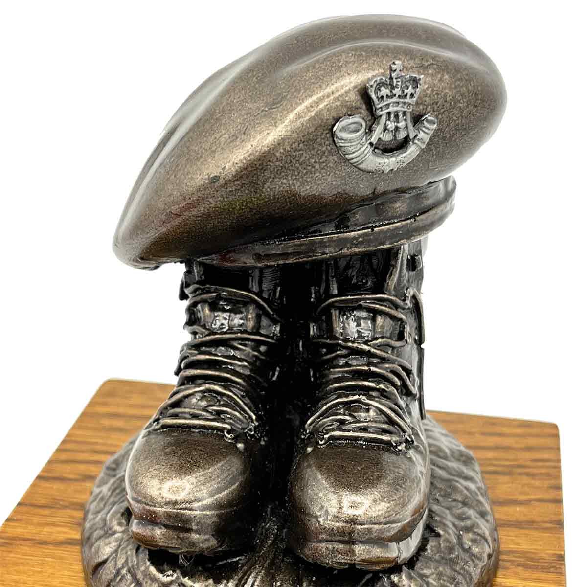 Beret and Boots Bronze Resin Statue on Oak Base - Updated Design - Image 36