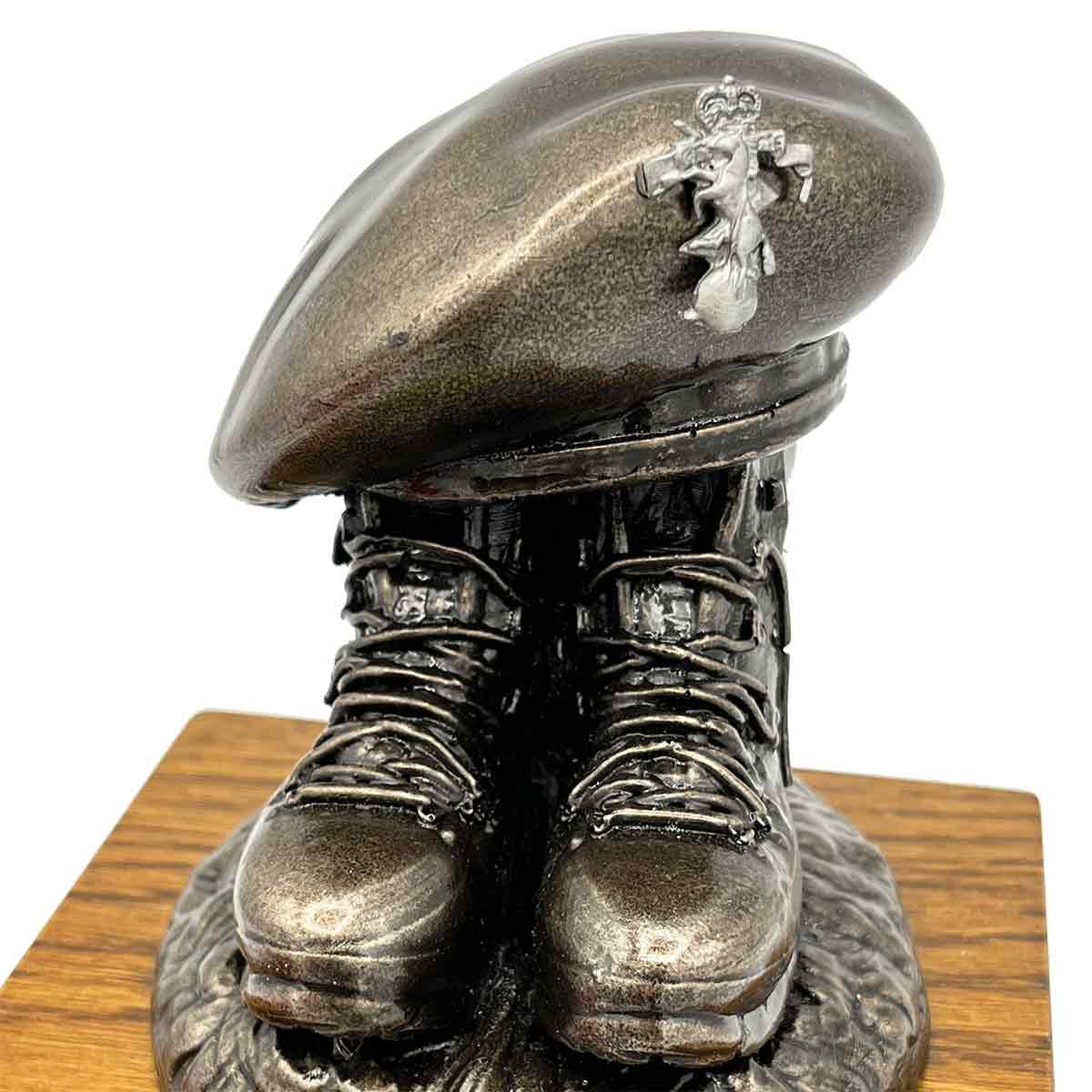 Beret and Boots Bronze Resin Statue on Oak Base - Updated Design - Image 38
