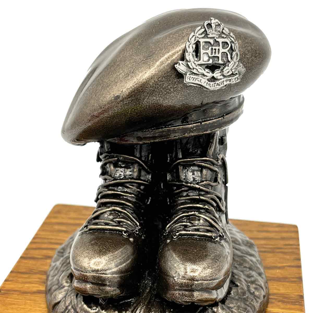 Beret and Boots Bronze Resin Statue on Oak Base - Updated Design - Image 39