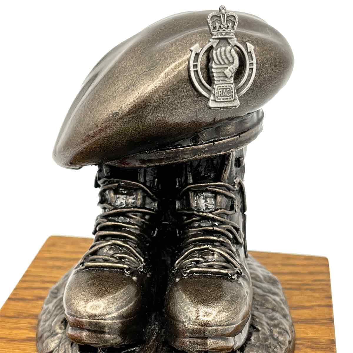 Beret and Boots Bronze Resin Statue on Oak Base - Updated Design - Image 40