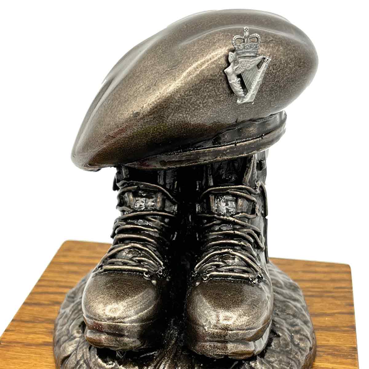 Beret and Boots Bronze Resin Statue on Oak Base - Updated Design - Image 42