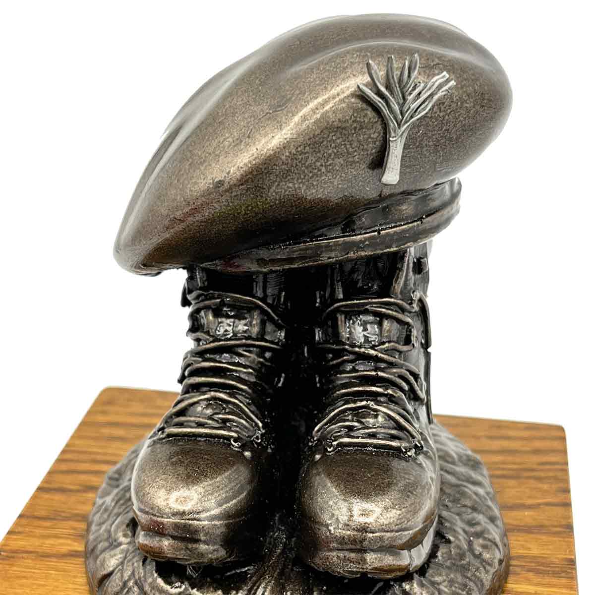 Beret and Boots Bronze Resin Statue on Oak Base - Updated Design - Image 45