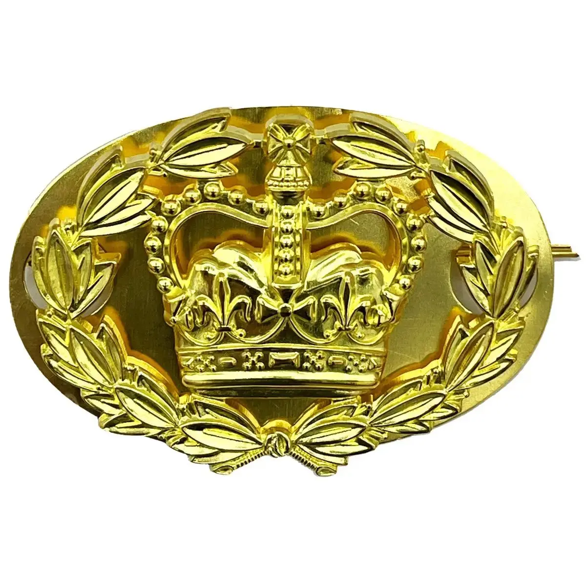 British Army Brass RQMS Crown and Laurel with Backing Plate - Image 3