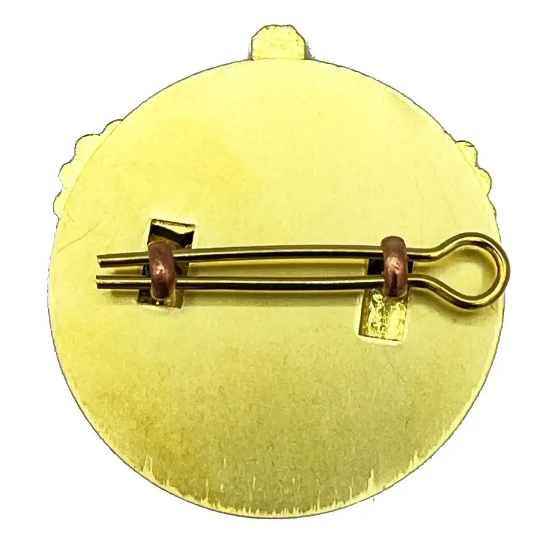 British Army WO2 Brass Crown with Backing Plate - Image 3