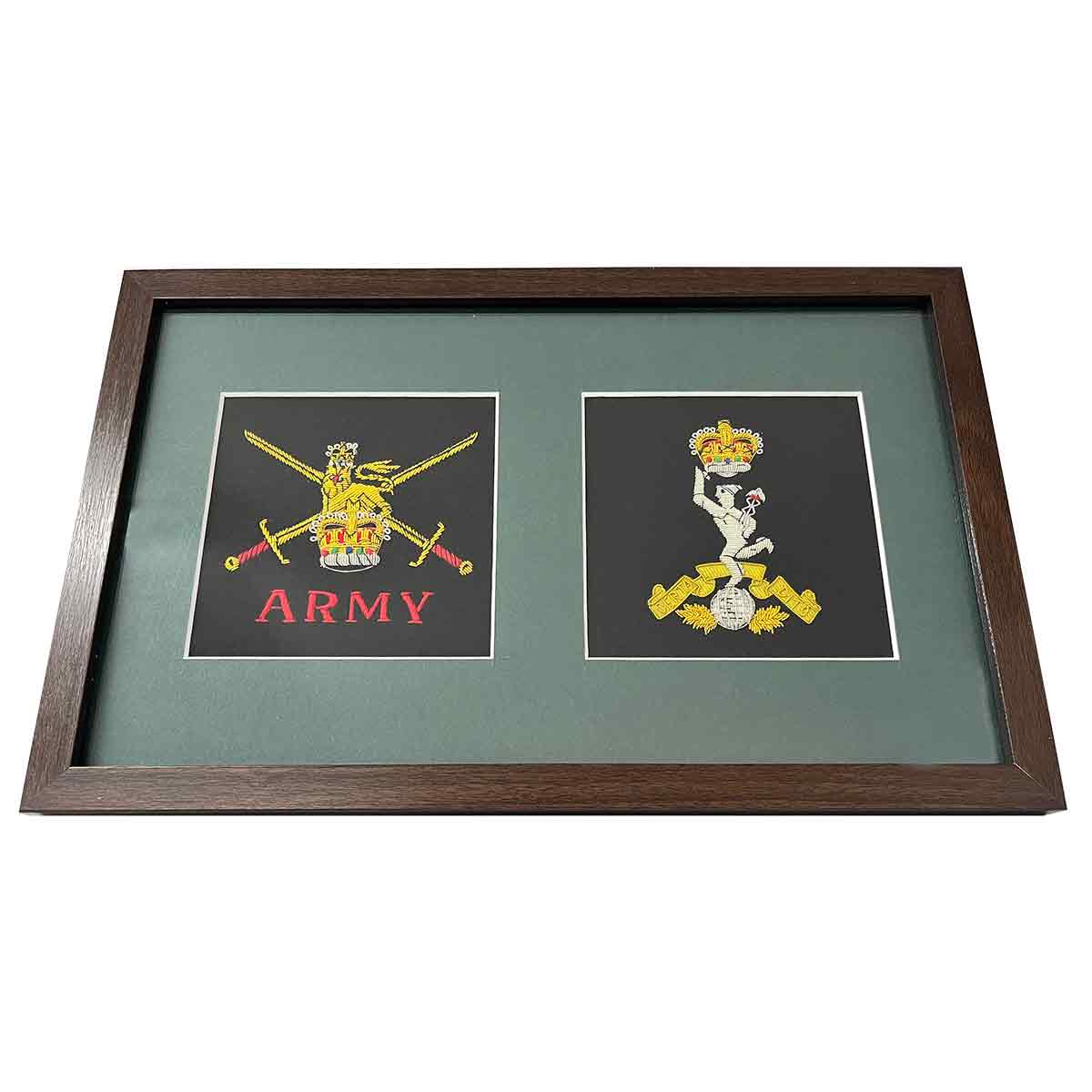 Double Frame Army Presentation - British Army Badge and Other - Image 2