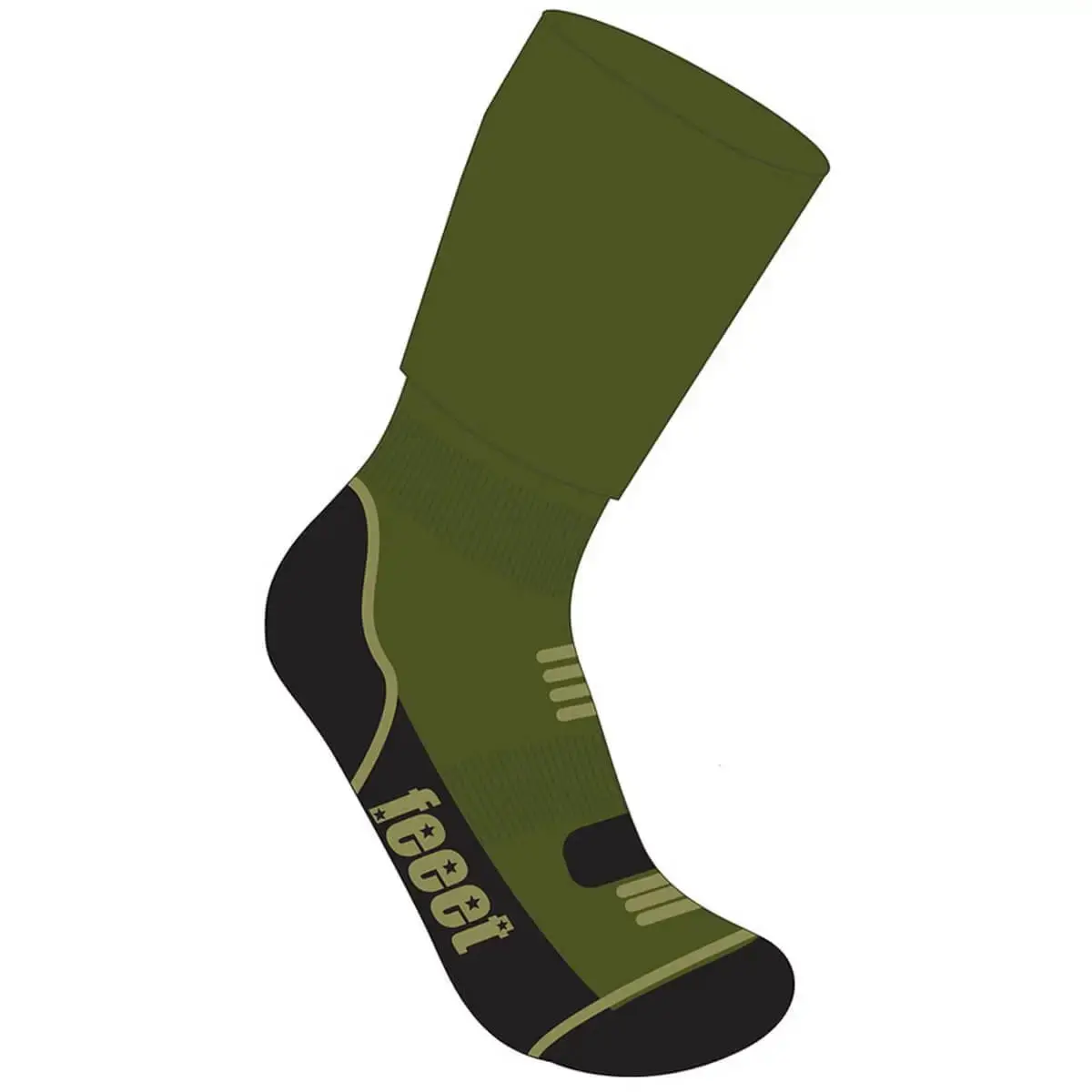 Feeet Merino Hiker Olive Sock - Image 4