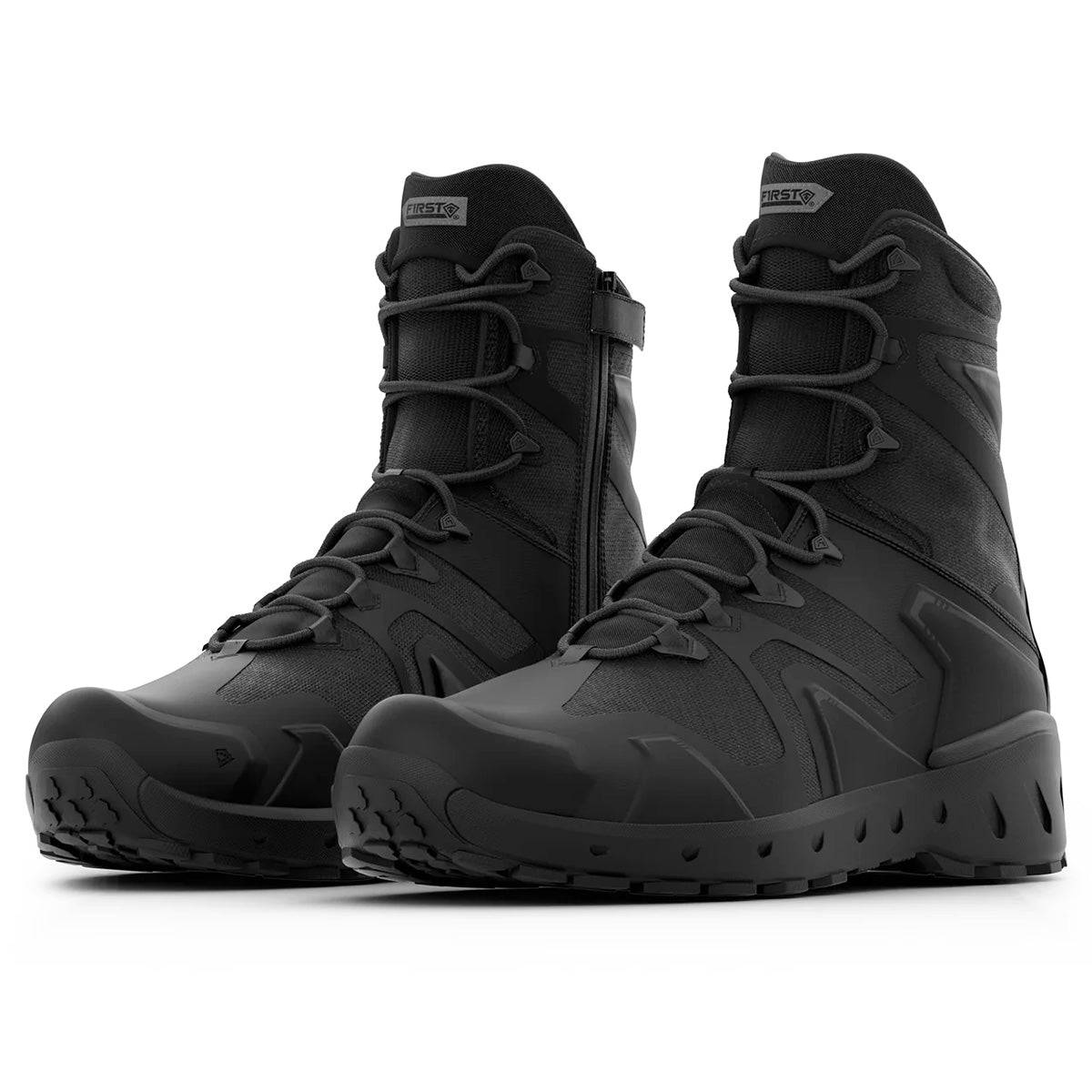 First Tactical Mens 8" Aero-Tac Side-Zip Black Police Boots - Image 8