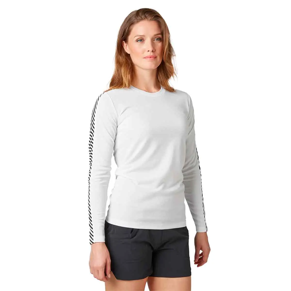 Helly Hansen Womens Lifa Stripe Long Sleeve Crew Base Layer - Image 3