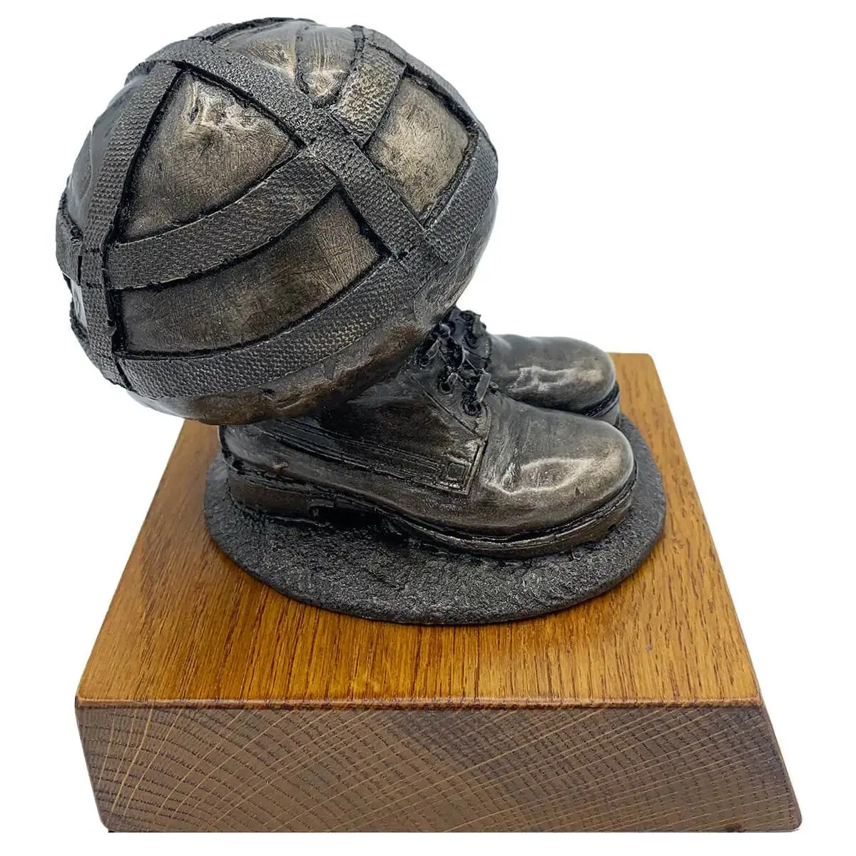 Helmet & Boots Bronze Resin Statue - Image 4