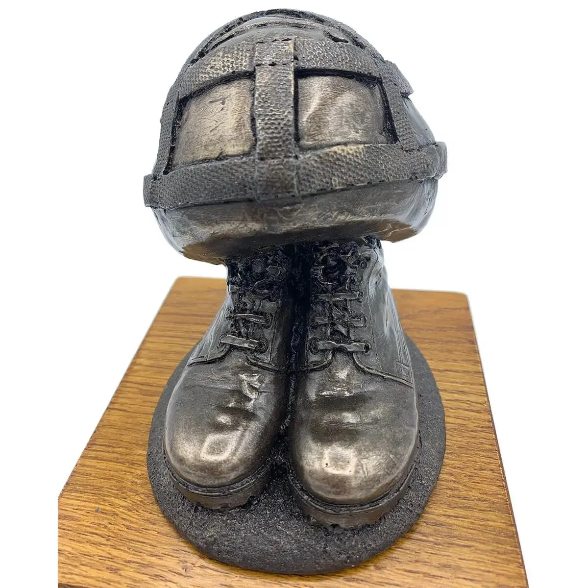 Helmet & Boots Bronze Resin Statue - Image 5