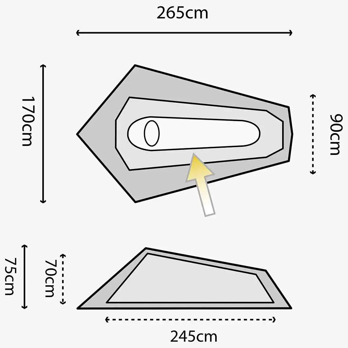 Highlander Blackthorn 1 Person Lightweight Tent Gen 2 - Image 13