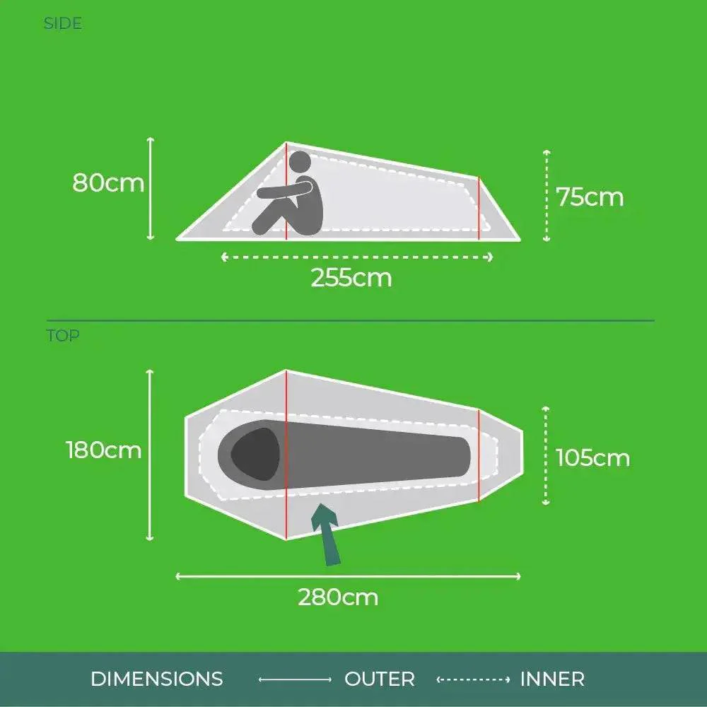 Highlander Blackthorn 1+ Person Lightweight Tent - Image 10