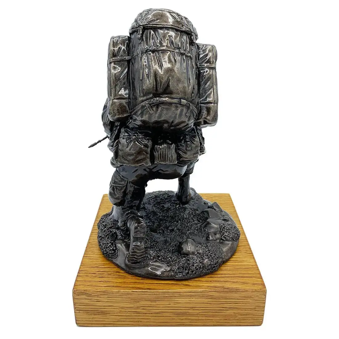 Kneeling Combat Figure with Beret Bronze Resin Statue - Image 3