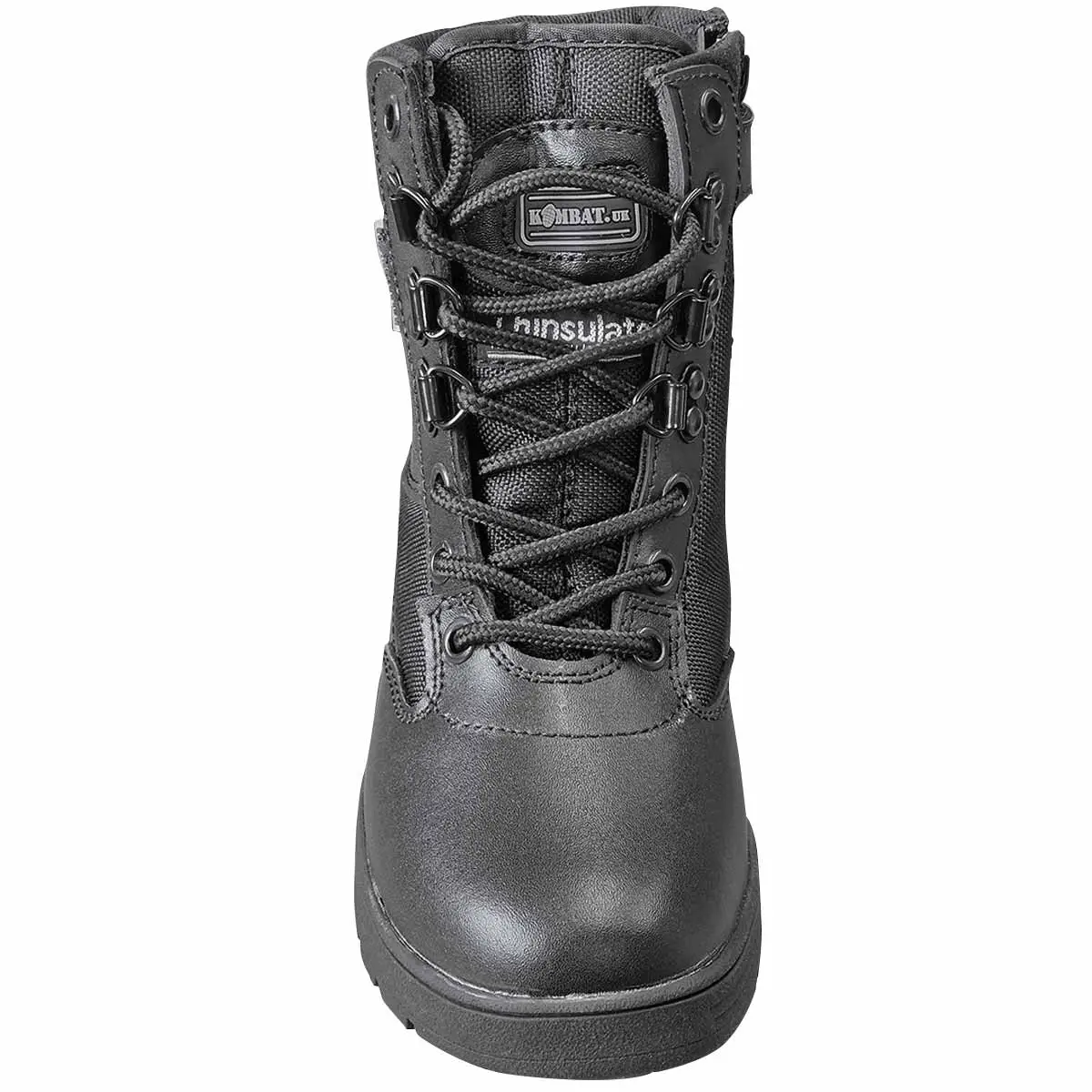 Kombat Kids Black Boots Half Leather Patrol Style Pair - Image 4