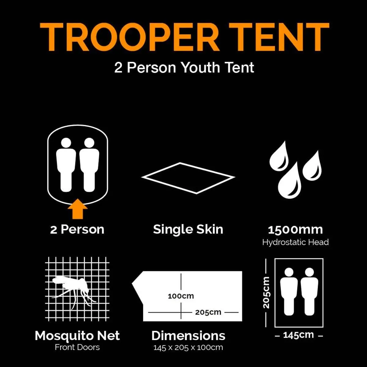Kombat Trooper 2 Person Camping Tent BTP - Image 4