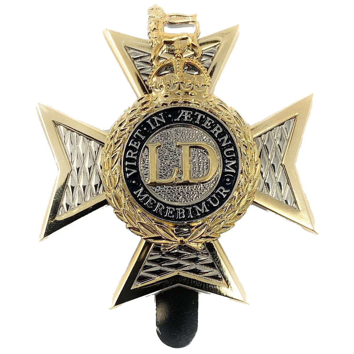 Light Dragoons Cap Badge with Kings Tudor Crown
