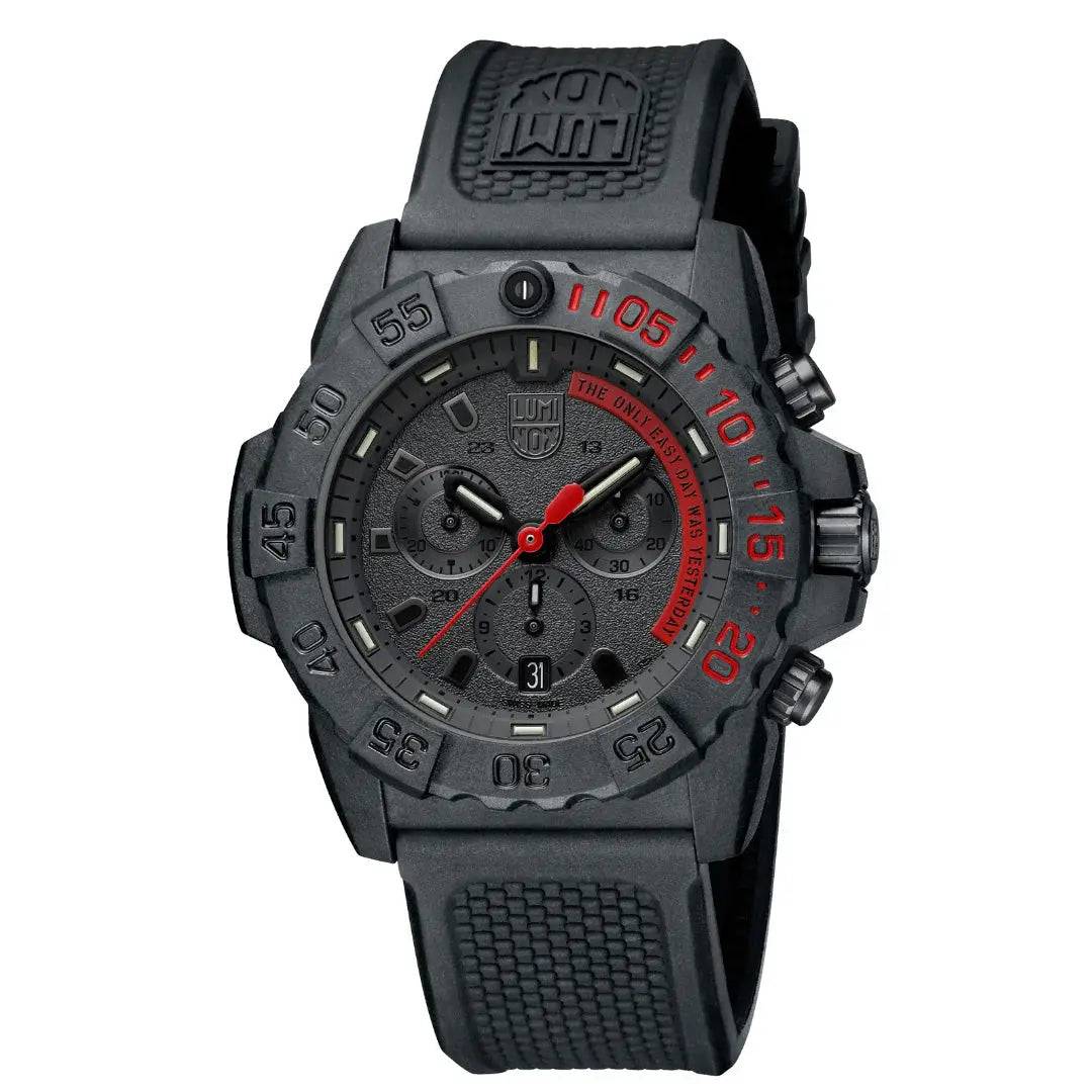 Luminox Navy Seal Steel 3580 Series Chronograph Watch Black/Red XS.3581.EY - Image 3
