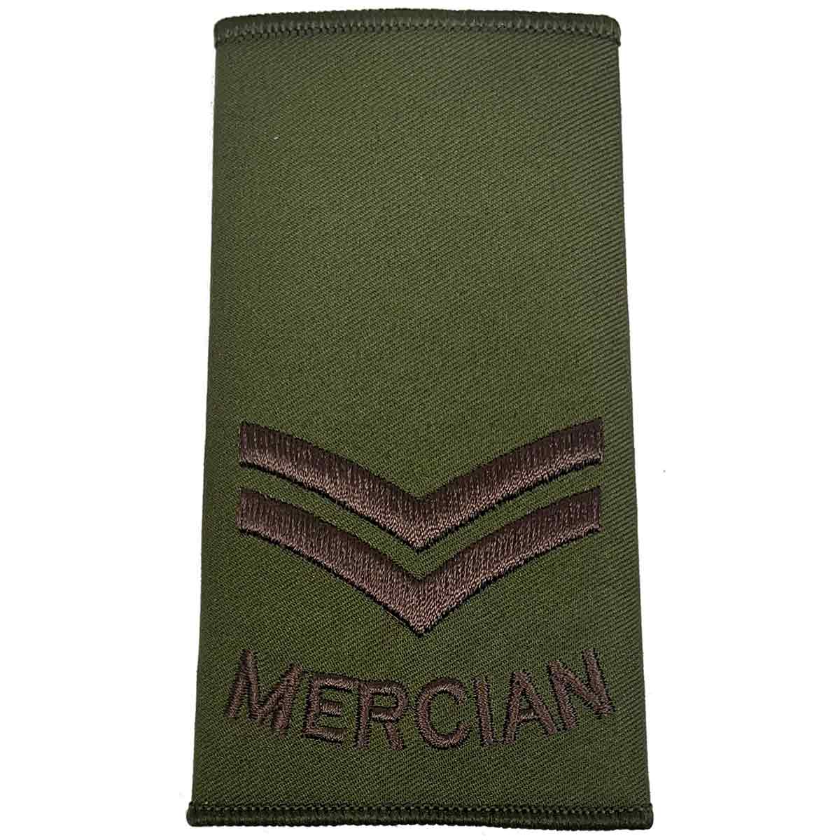 Mercian Regiment Olive Green Rank Slides (Pair) - Image 4