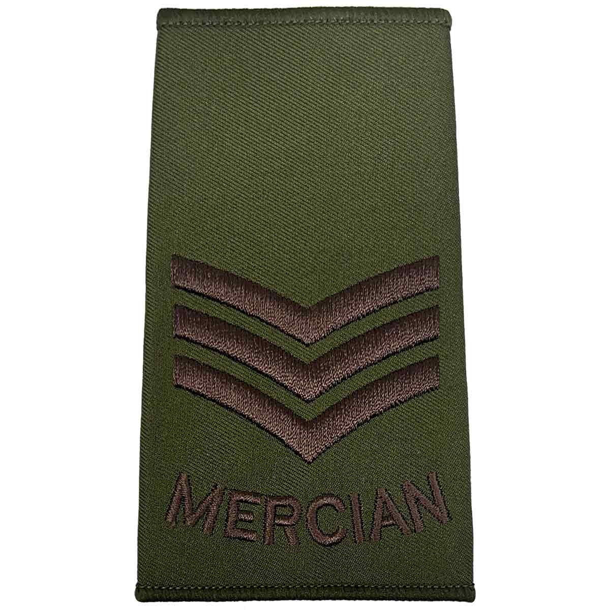 Mercian Regiment Olive Green Rank Slides (Pair) - Image 5