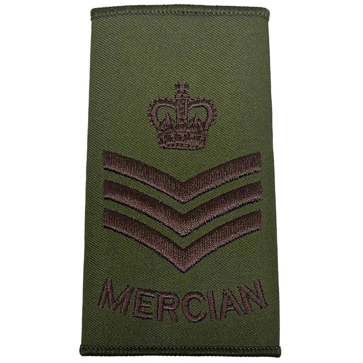 Mercian Regiment Olive Green Rank Slides (Pair) - Image 6