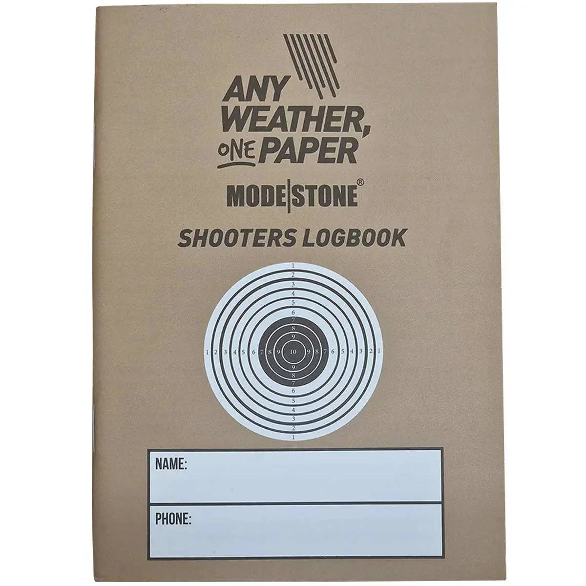Modestone Shooters Waterproof A6 Logbook