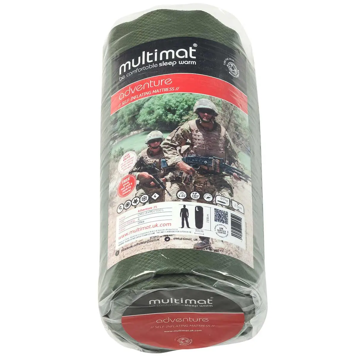 Multimat Adventure 25 MoD Green Self Inflating Military Mat - Image 3