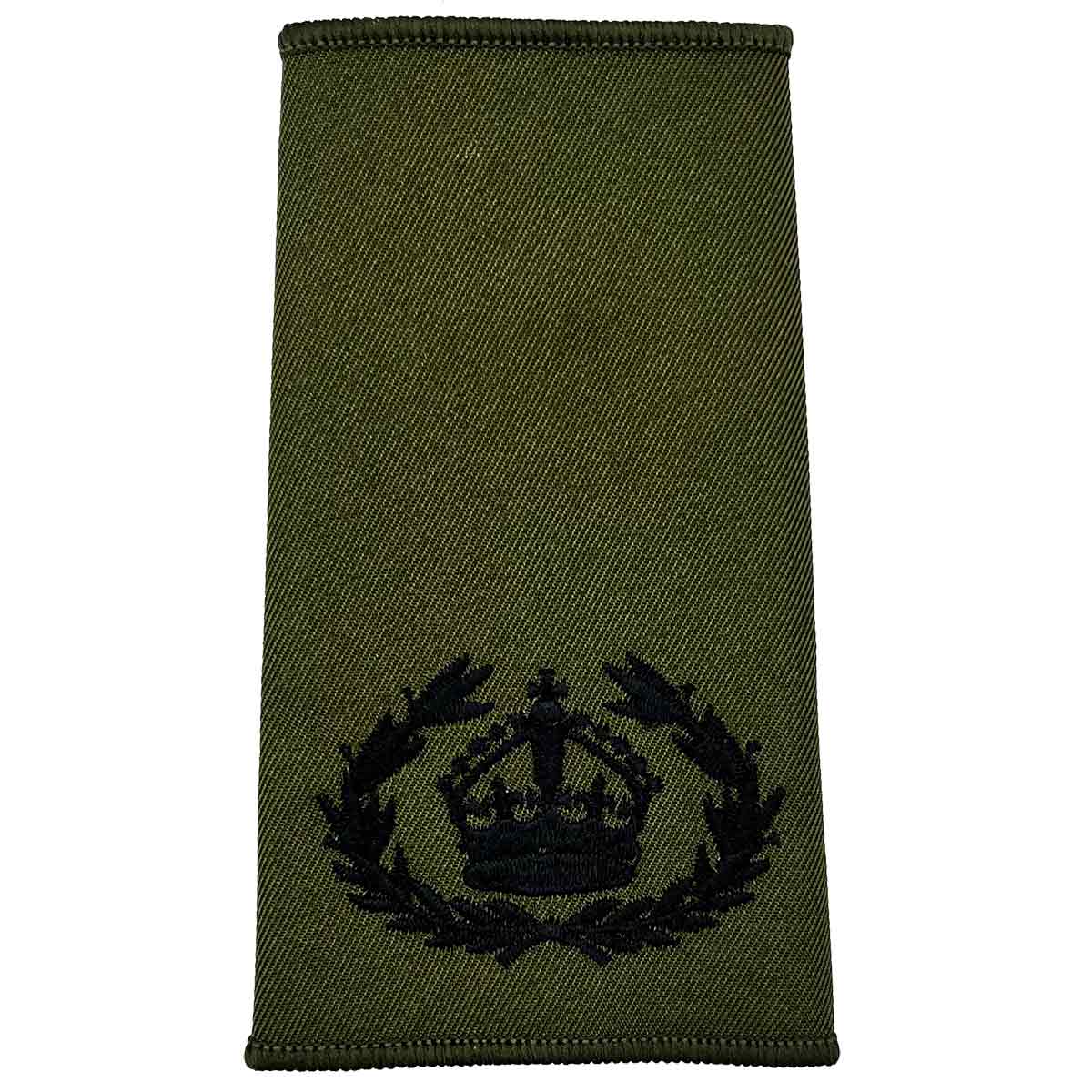 Olive Green Rank Slides with Black Embroidery (Pair) - Image 10