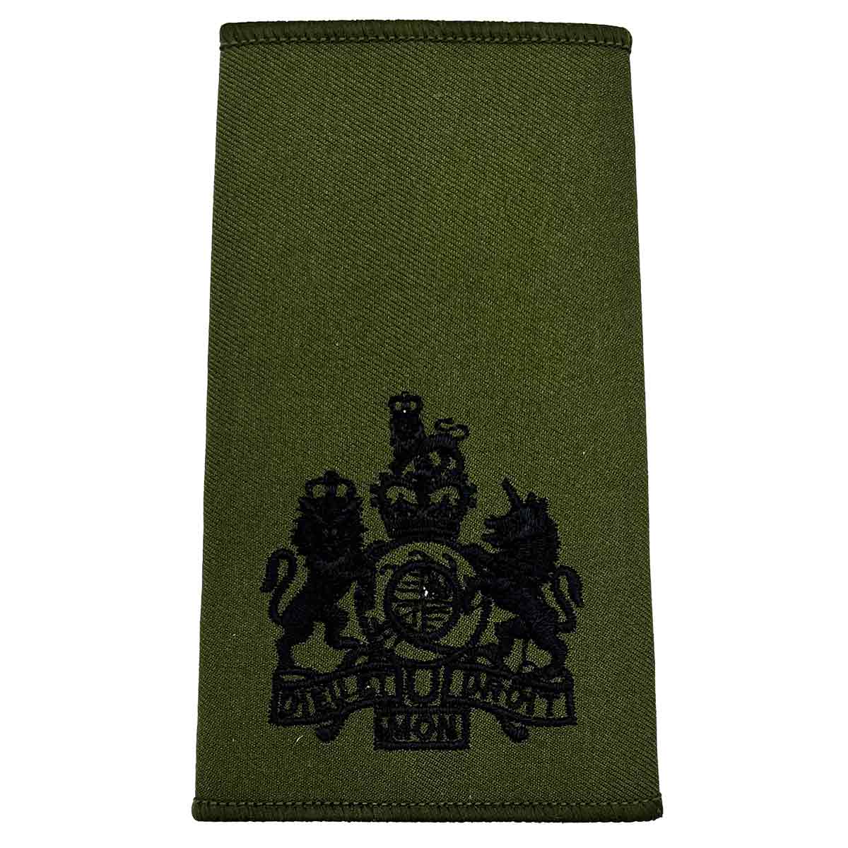 Olive Green Rank Slides with Black Embroidery (Pair) - Image 11