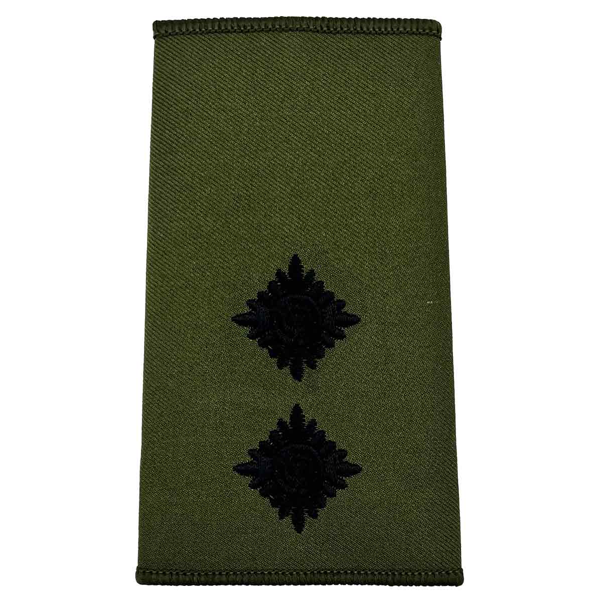 Olive Green Rank Slides with Black Embroidery (Pair) - Image 12