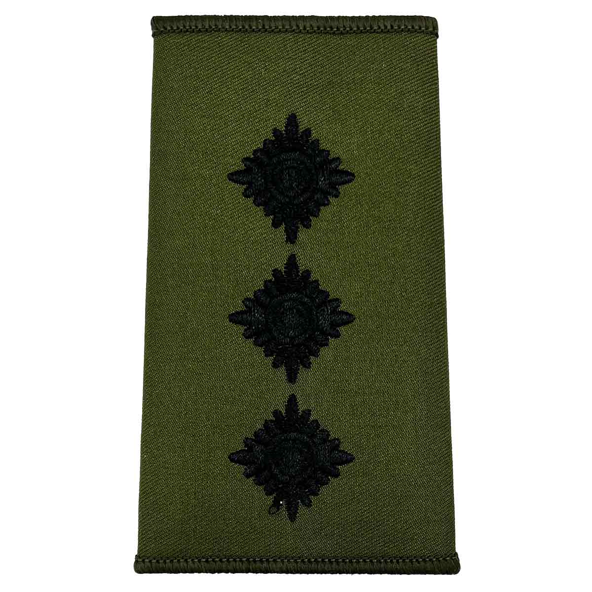 Olive Green Rank Slides with Black Embroidery (Pair) - Image 14