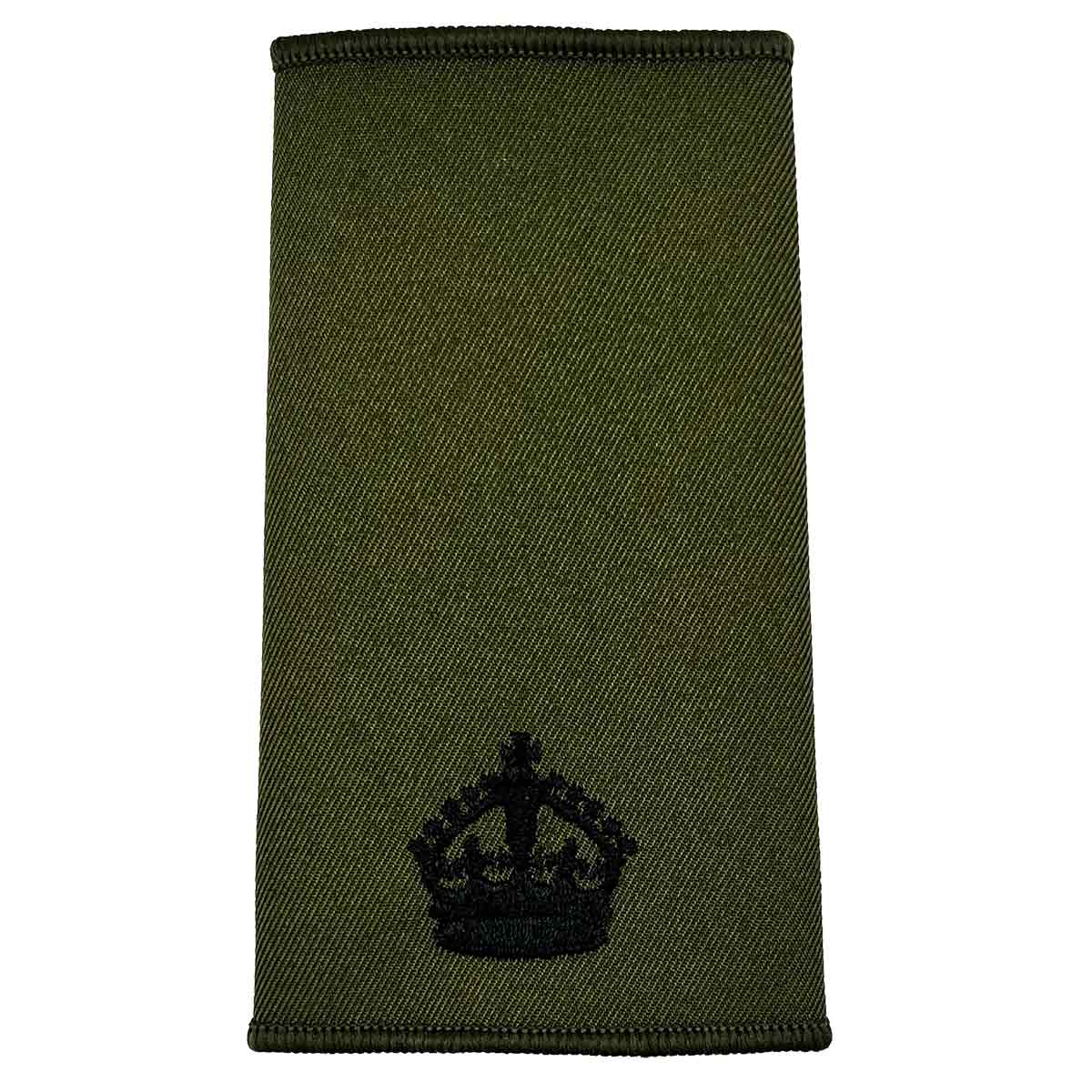 Olive Green Rank Slides with Black Embroidery (Pair) - Image 15