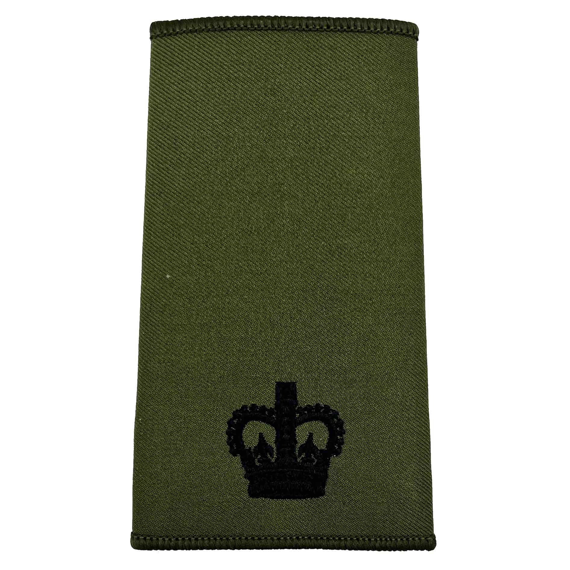 Olive Green Rank Slides with Black Embroidery (Pair) - Image 16