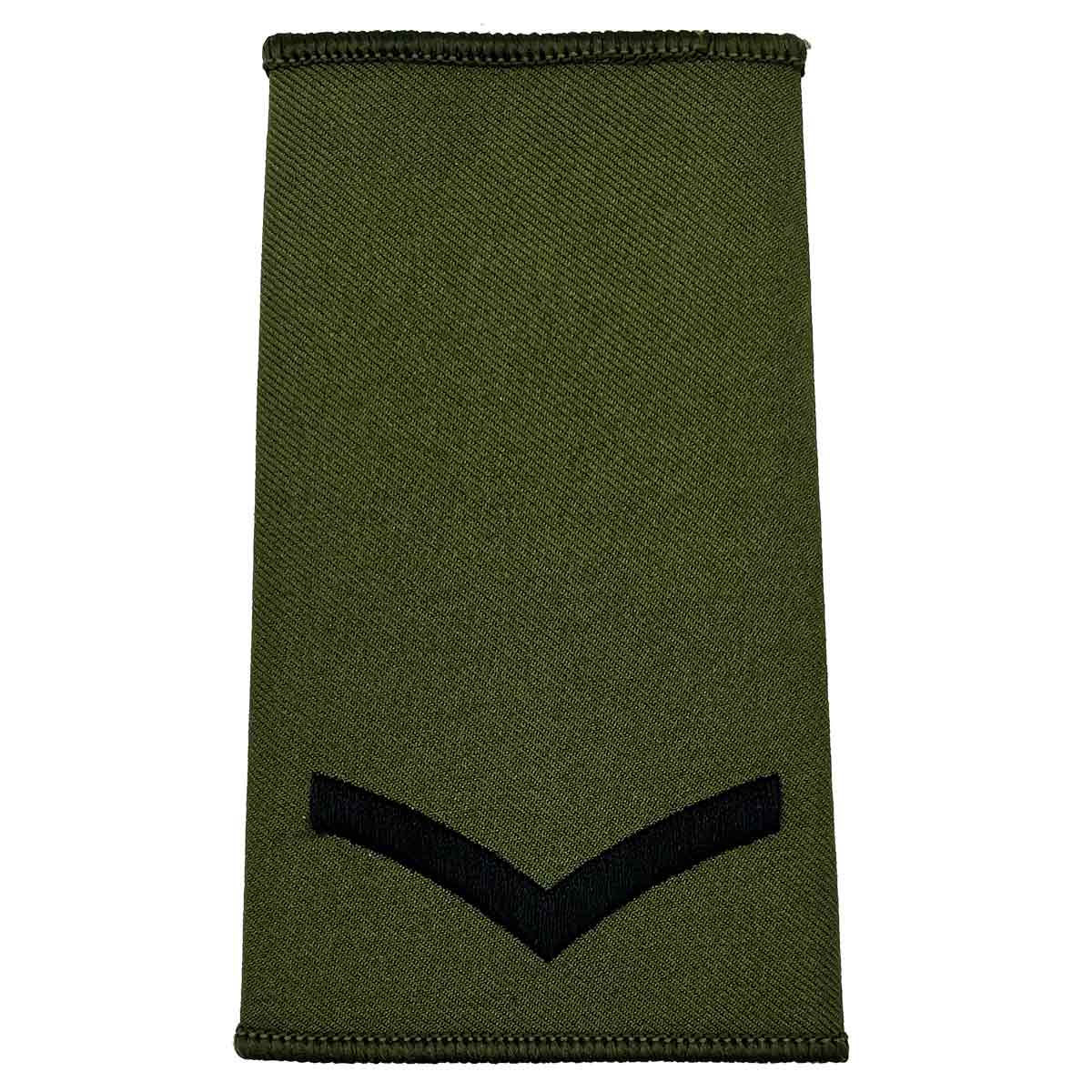 Olive Green Rank Slides with Black Embroidery (Pair) - Image 2