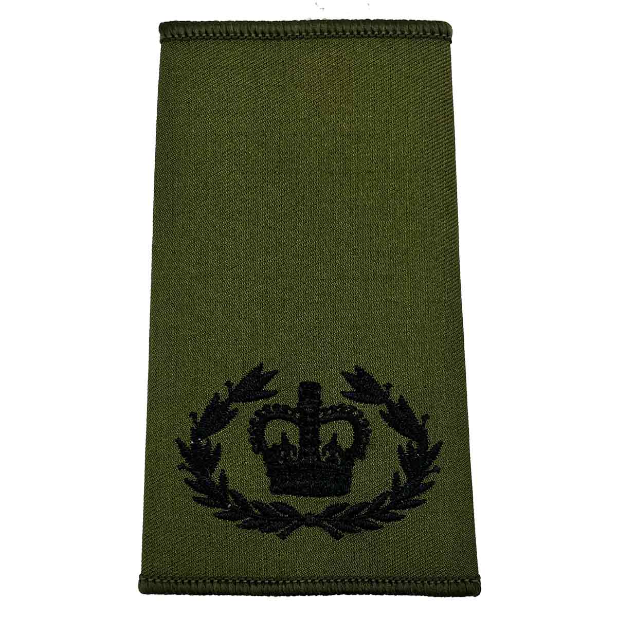 Olive Green Rank Slides with Black Embroidery (Pair) - Image 9