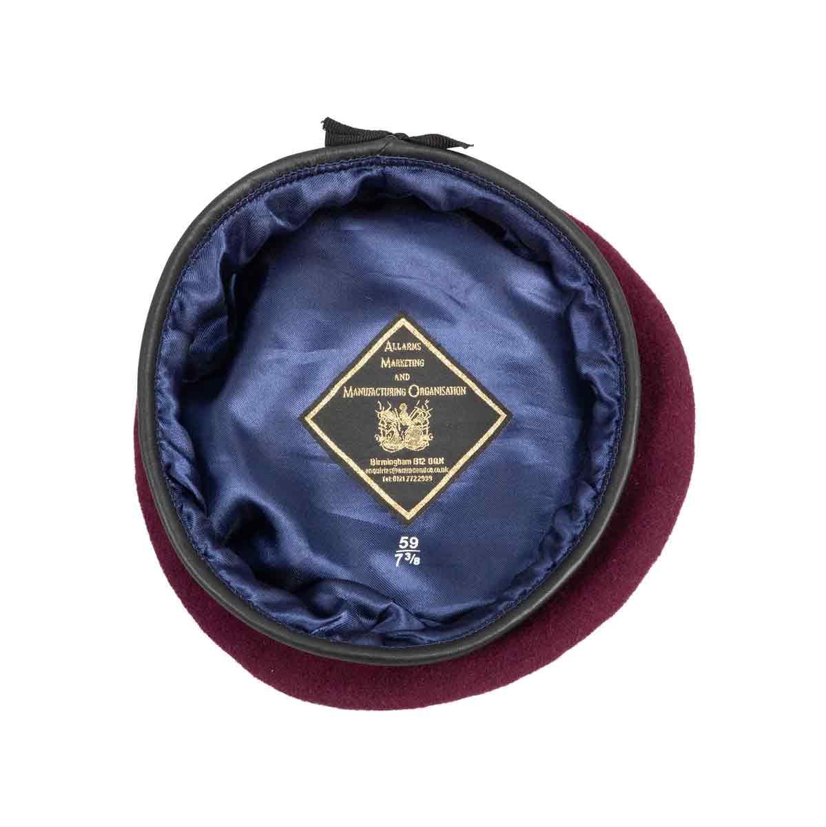 Parachute Regiment Maroon Beret Silk Lined - Image 3