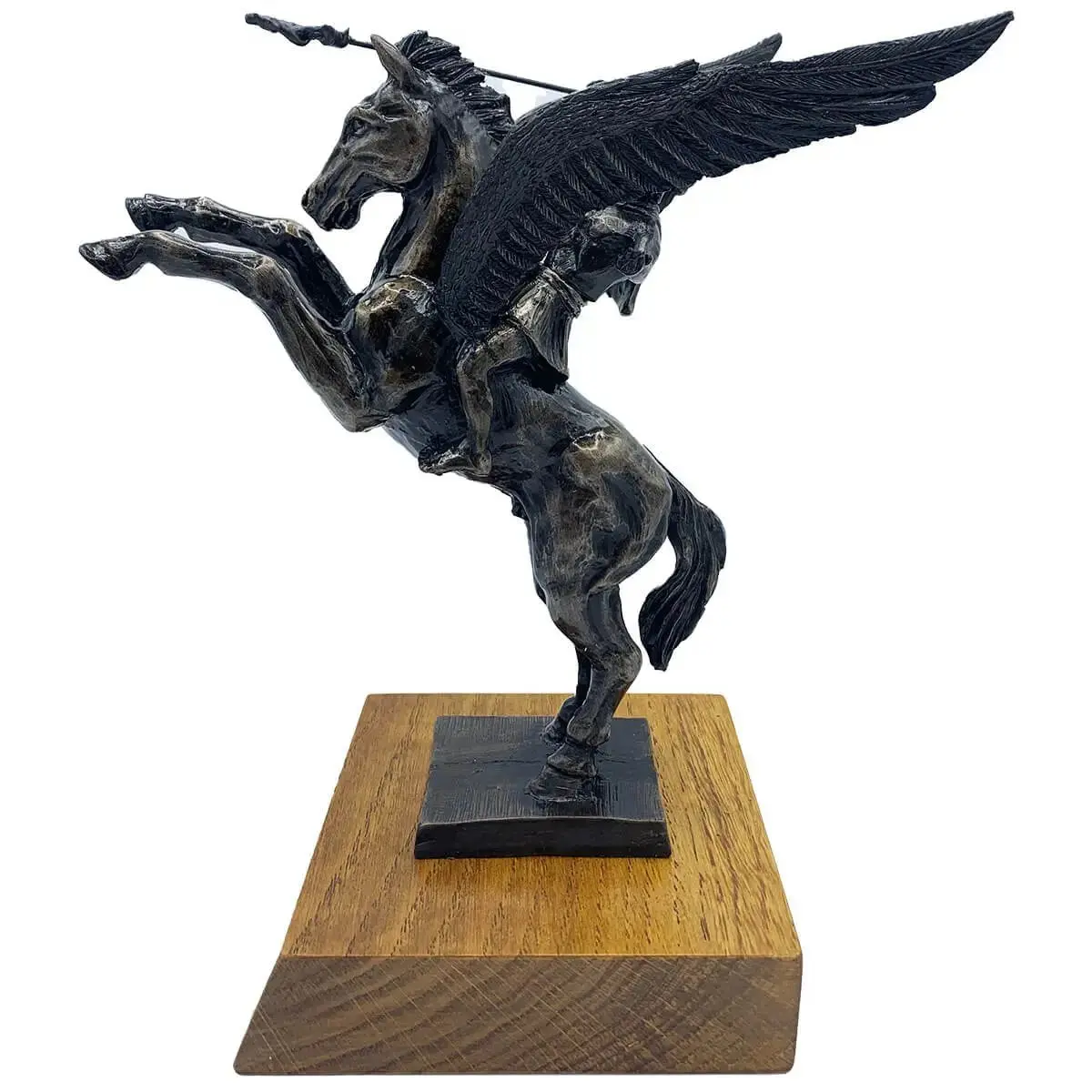 Pegasus with Bellerophon Bronze Resin Statue