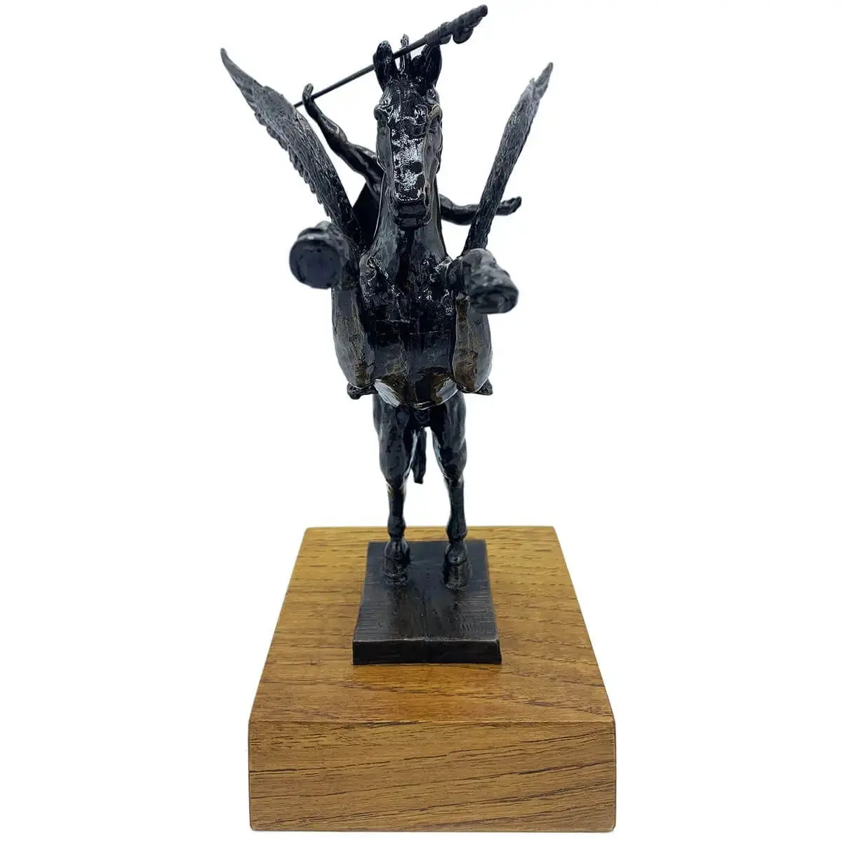 Pegasus with Bellerophon Bronze Resin Statue - Image 2
