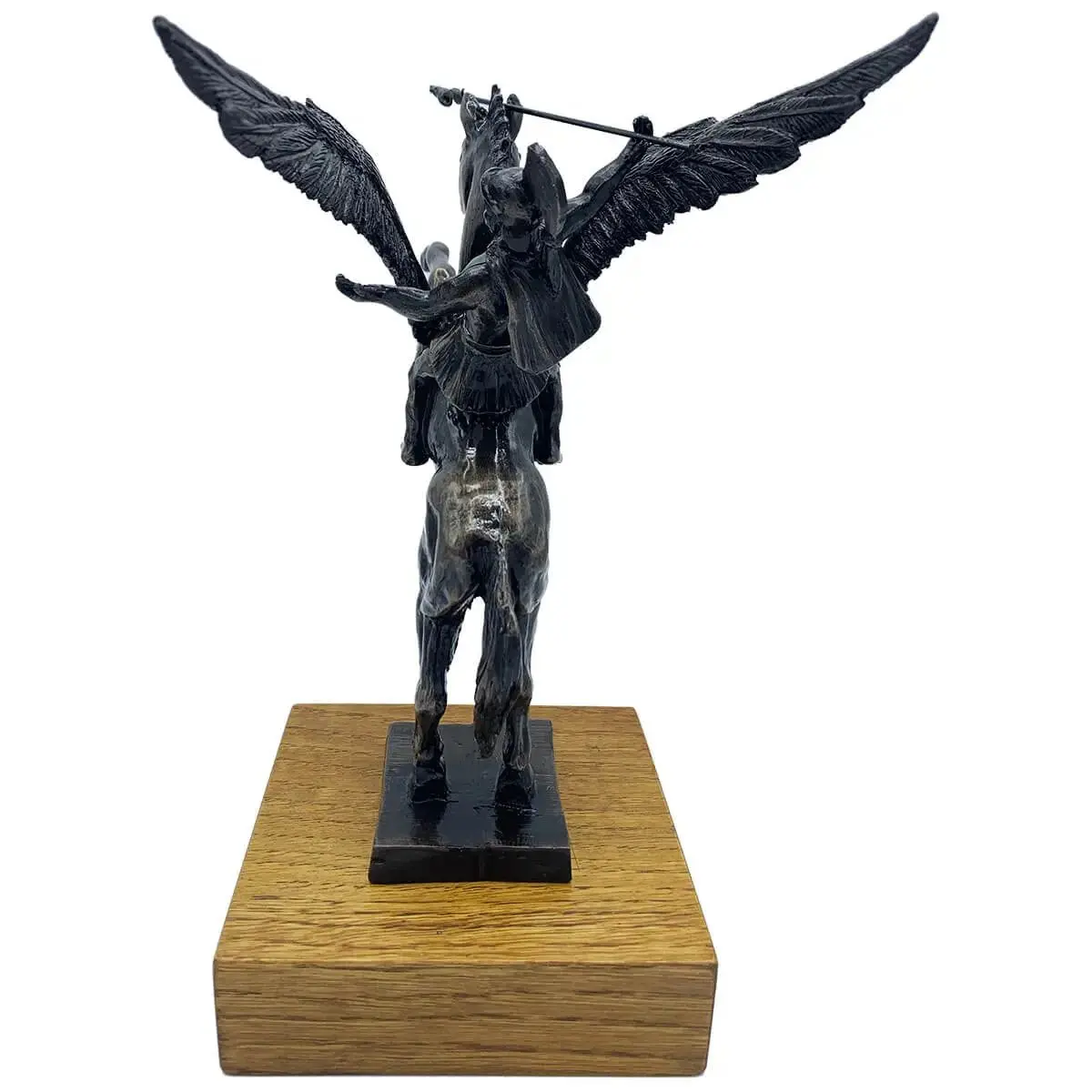 Pegasus with Bellerophon Bronze Resin Statue - Image 3