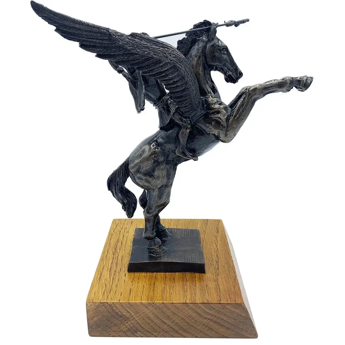 Pegasus with Bellerophon Bronze Resin Statue - Image 4