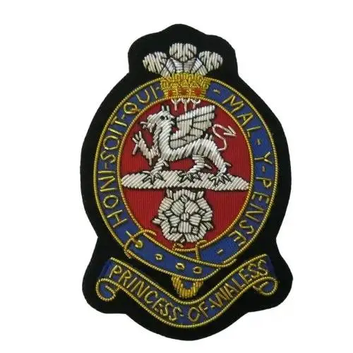 Princess of Wales Royal Regiment Bullion Blazer Badge