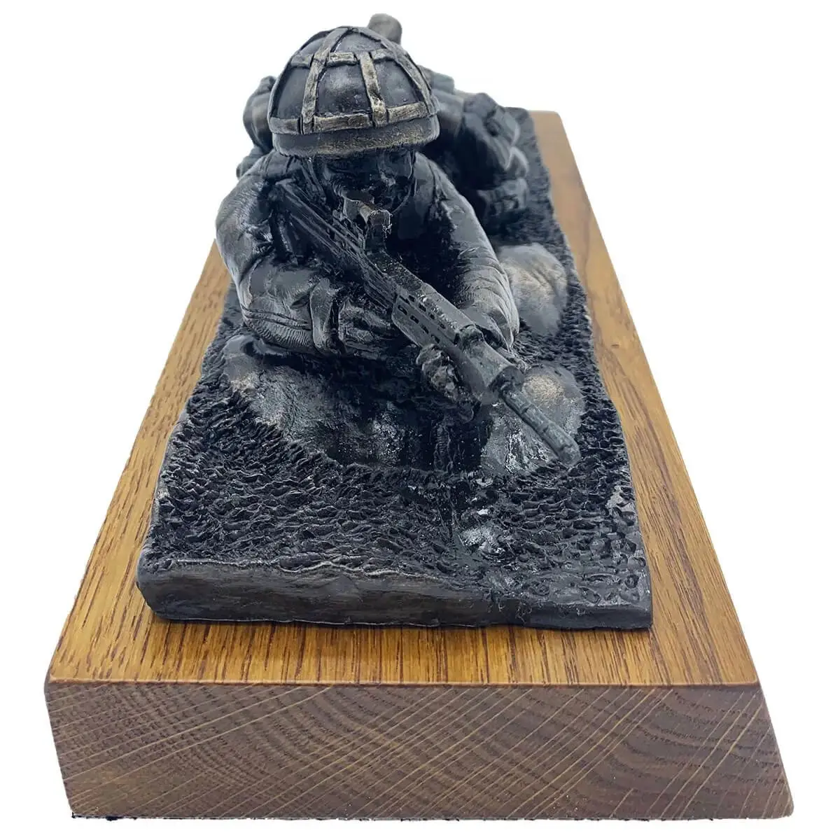 Prone Soldier with SA80 Bronze Resin Statue - Image 4